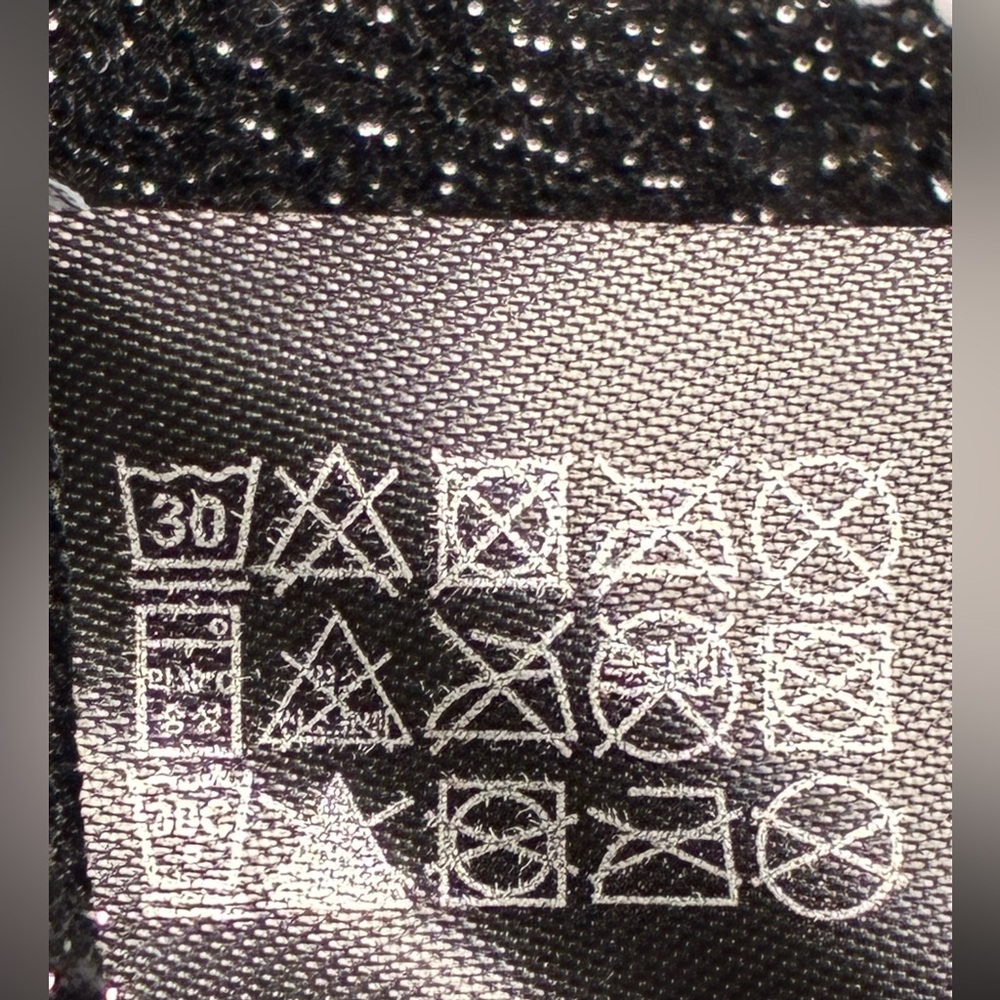 NWOT. Zara Black Mesh Tights with Metallic Thread. Size S. - Picture 8 of 8